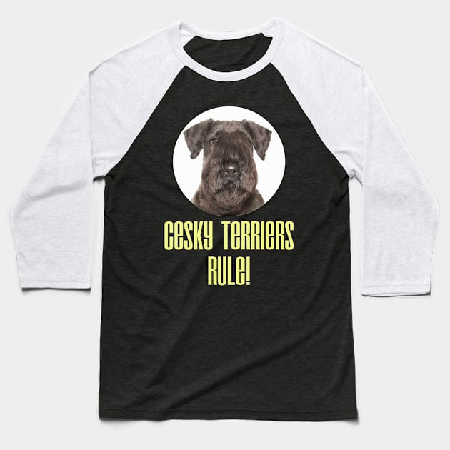 Cesky Terriers Rule! Baseball T-Shirt by Naves